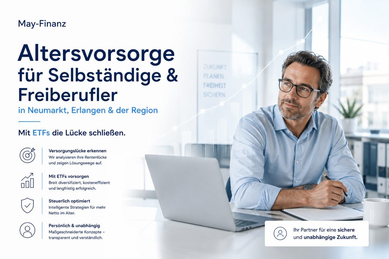 Altersvorsorge für Selbständige und Freiberufler in Neumarkt und Erlangen – May-Finanz