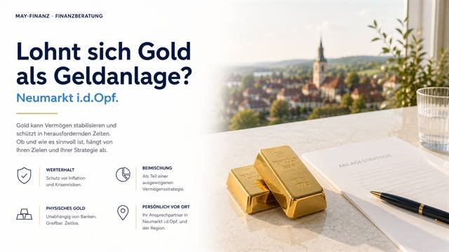 Gold als Geldanlage — Edelmetallberatung für Neumarkt i.d.Opf. bei May-Finanz