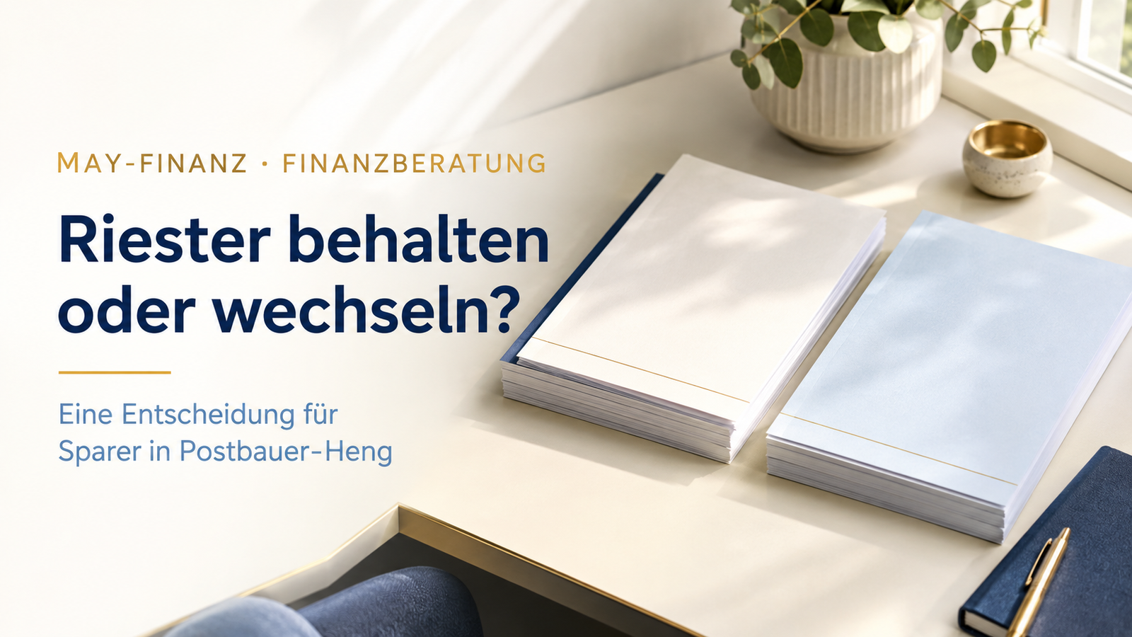 Riester behalten oder wechseln — Beratung in Postbauer-Heng